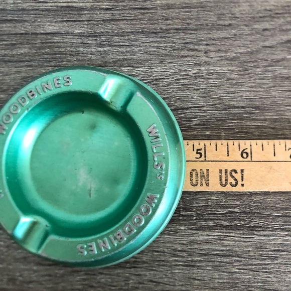 Vtg Green Wills's Woodbines Ashtray - Picture 9 of 10